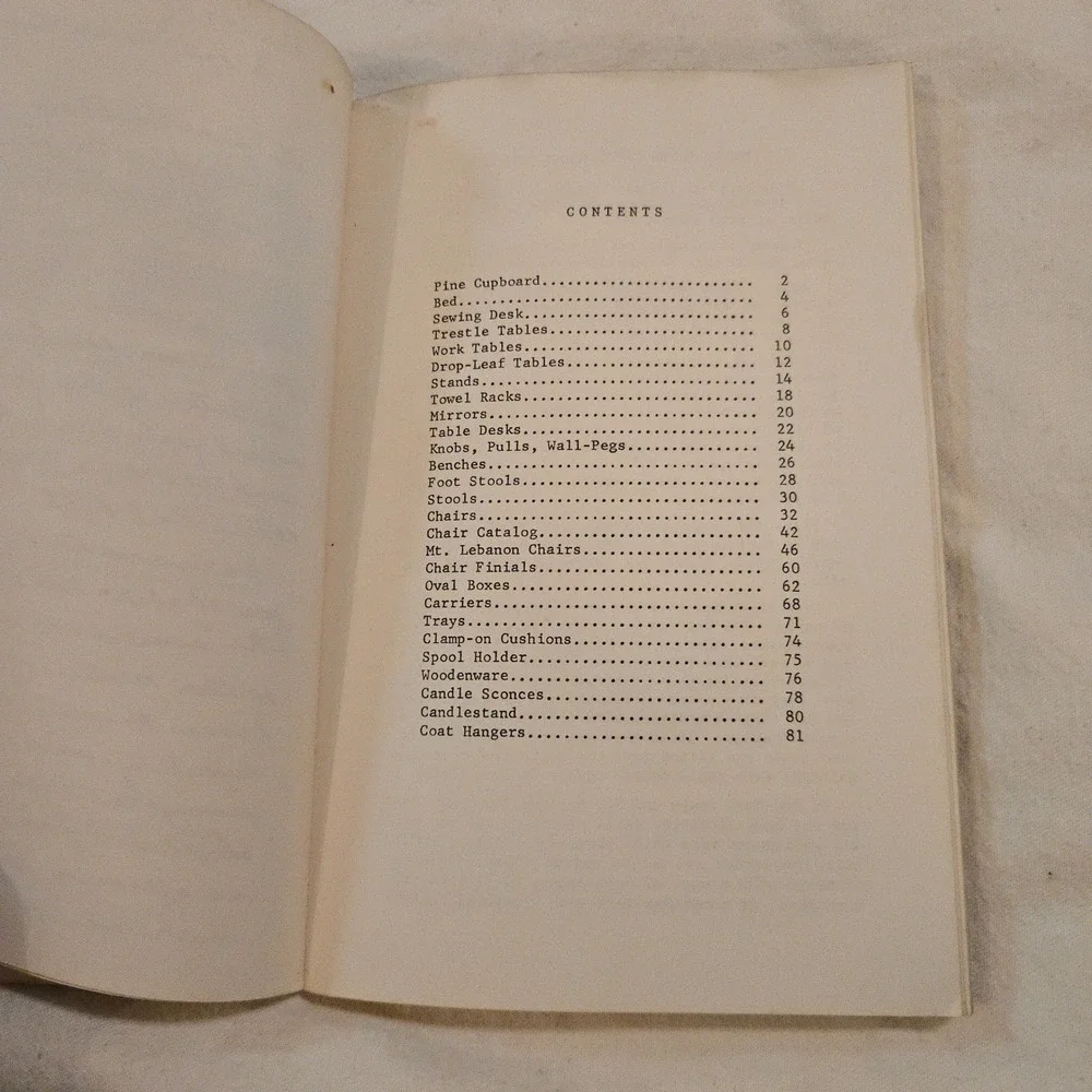 VTG Ejner Handberg Shop Drawings Of Shaker Furniture Woodenware Yellow Book 1973